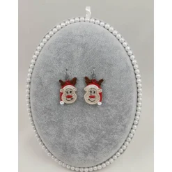 Ohrringe Lace Rentier mit Mütze beidseitig