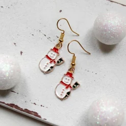 Ohrringe Schneemann • Ohrhänger | Ohrschmuck | Weihnachten