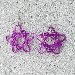 Ohrringe  Stern lila