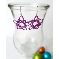 Ohrringe  Stern lila