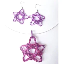 Ohrringe  Stern lila