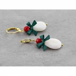 Ohrringe, Tropfen, rot, grün, vintage, Tropfen, Weihnachten, Hochzeit, Brautschmuck, Brautjungfer, edel, elegant, Schmuck, Design, boho