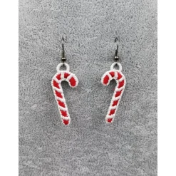 Ohrringe Zuckerstangen Lace Weihnachten Christmas