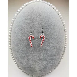 Ohrringe Zuckerstangen Lace Weihnachten Christmas