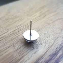 Ohrstecker Cabochonschmuck rosa Blumen im Himmel Unikat