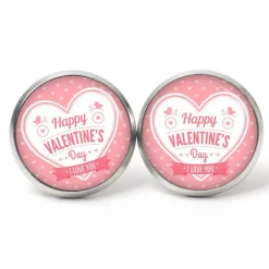 Ohrstecker Ohrhänger Clipse Valentinstag Herz Liebe rosa - verschiedene Größen - Edelstahl - Geschenkidee Just Trisha