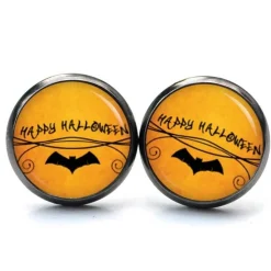 Ohrstecker, Ohrhänger, Clipse Halloween Fledermaus Happy Halloween