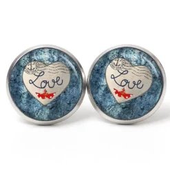 Ohrstecker Ohrhänger Clipse Valentinstag Love Liebesbrief - verschiedene Größen - Edelstahl - Geschenkidee Just Trisha