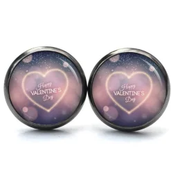 Ohrstecker Ohrhänger Clipse Valentinstag Herz Liebe rosa - verschiedene Größen - Edelstahl - Geschenkidee Just Trisha