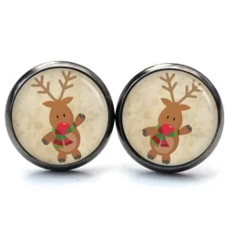 Ohrstecker, Ohrhänger, Clipse Weihnachten Rudolph XMas Christmas Reindeer