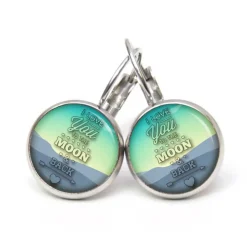 Ohrstecker Ohrhänger Clipse Valentinstag Love you to the moon and back - verschiedene Größen - Edelstahl - Geschenkidee