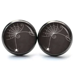 Ohrstecker, Ohrhänger, Clipse Halloween Spinne Spinnennetz
