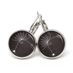Ohrstecker, Ohrhänger, Clipse Halloween Spinne Spinnennetz
