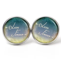 Ohrstecker Ohrhänger Clips Valentinstag Love you - verschiedene Größen - Edelstahl - Geschenkidee Just Trisha