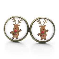 Ohrstecker, Ohrhänger, Clips Weihnachten Rudolph XMas Christmas Reindeer
