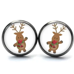Ohrstecker, Ohrhänger, Clips Weihnachten Rudolph XMas Christmas Reindeer