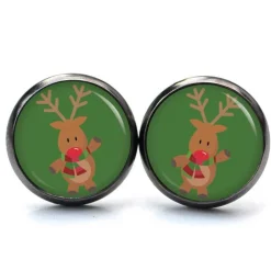 Ohrstecker, Ohrhänger, Ohrclipse Weihnachten Rudolph XMas Christmas Reindeer