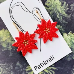 Ohrstecker "Weihnachtsroter Stern"