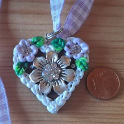 Oktoberfest Trachtenschmuck Kette Edelweiss Herz Dirndl handgemacht – Pfullinger Engele