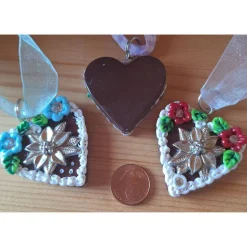 Oktoberfest Trachtenschmuck Kette Edelweiss Herz Dirndl handgemacht – Pfullinger Engele