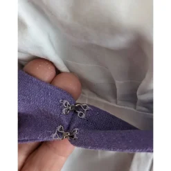 Open Robe Überkleid Regency aus Leinen mit Stickerei