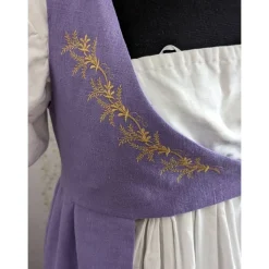 Open Robe Überkleid Regency aus Leinen mit Stickerei