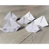 Origami Segelboote weiß – Tischdeko für Konfirmation, Taufe & Hochzeit – 10 handgefaltete Boote aus Papier