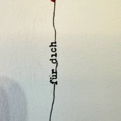 Original Aquarellkarte mit süßem Herz. Perfekt für Valentin oder Muttertag. Faltkarte mit Kuvert