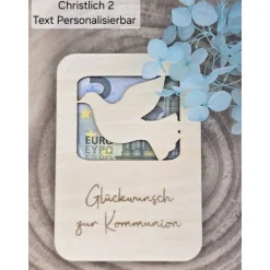 Originelle Geldgeschenke aus Holz – "christlich"