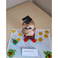 Originelles Geldgeschenk Schulabschluss Abitur – Eule mit Doktorhut & Geldklammer als Geschenkidee