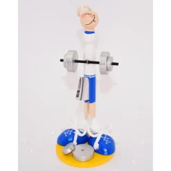 Originelles Geschenk für Sportler & Sportlerinnen – Geldgeschenk Figur mit Gewichten und Gymnastik-Motiv