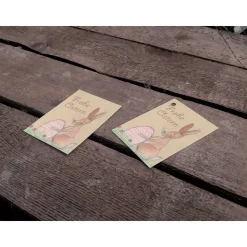 Oster Geschenkanhänger sitzender Osterhase Printable DIY