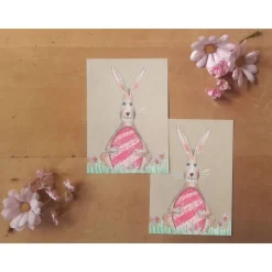 Oster Geschenkanhänger sitzender Osterhase Printable DIY