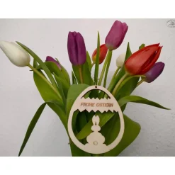 Oster-Anhänger aus Holz (2er-Set)