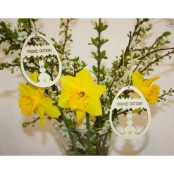 Oster-Anhänger aus Holz (2er-Set)