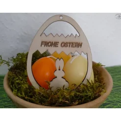 Oster-Anhänger aus Holz (2er-Set)