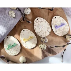 Osteranhänger mit Namen / Osterei personalisiert / Anhänger für Osterkorb / Osterhase