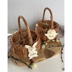 Osteranhänger mit Namen / personalisierte Anhänger Hase Küken / Osterkorb für Kinder