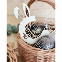 Osteranhänger mit Namen / personalisierte Hasen Buchstaben für Osterkörbe