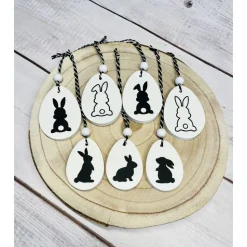 Osteranhänger Ostereier mit Hasen