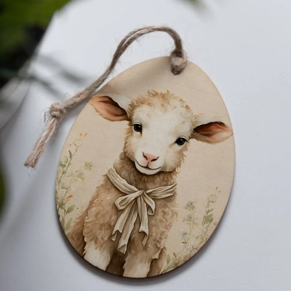 Osteranhänger Set *Vintage* aus Holz / Holzeier als Osterdeko, Ostergeschenk oder Geschenkanhänger