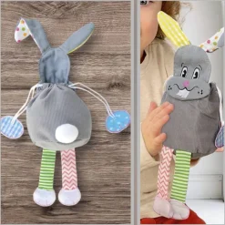 Osterbeutel mit Name Hase Ostertasche personalisiert Geschenk Ostern Junge Mädchen