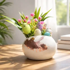 Osterblumenvase - Osterdekoration - Dekoblumen - Osterei