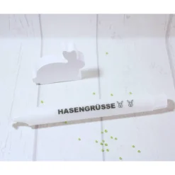 Osterdeko * Osterkerze * Gastgeschenk * Geschenkidee Ostern * Hasengrüße