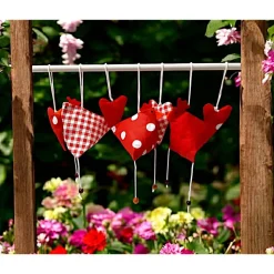 Osterdeko 8 tlg. Set "Verrückte Hühner", Stoffhühner