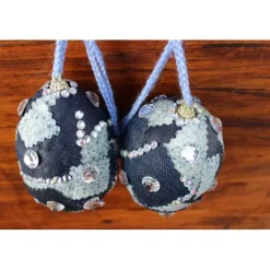 Osterdeko BLING BLING 2er Set Ostereier Ostergeschenk Ei Künstler-Ei Osterei