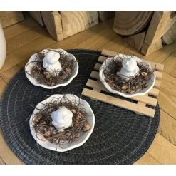 Osterdeko Dekoration Ostern Raysin Figur Hase Häschen Schale Frühling Tischdeko Geschenk Handmade