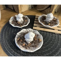 Osterdeko Dekoration Ostern Raysin Figur Hase Häschen Schale Frühling Tischdeko Geschenk Handmade