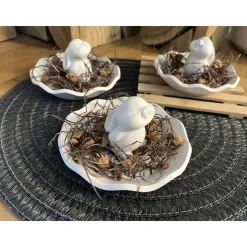 Osterdeko Dekoration Ostern Raysin Figur Hase Häschen Schale Frühling Tischdeko Geschenk Handmade