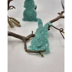 Osterdeko 4er Set kleine Hasen Mint